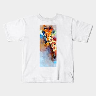 Watercolor Giraffe Kids T-Shirt